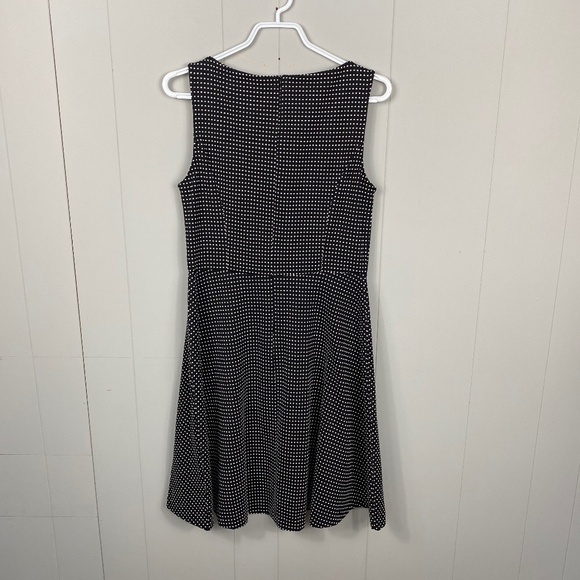 Merona sleeveless black with white polka dot dress NWT size S fit and flare - Picture 3 of 8